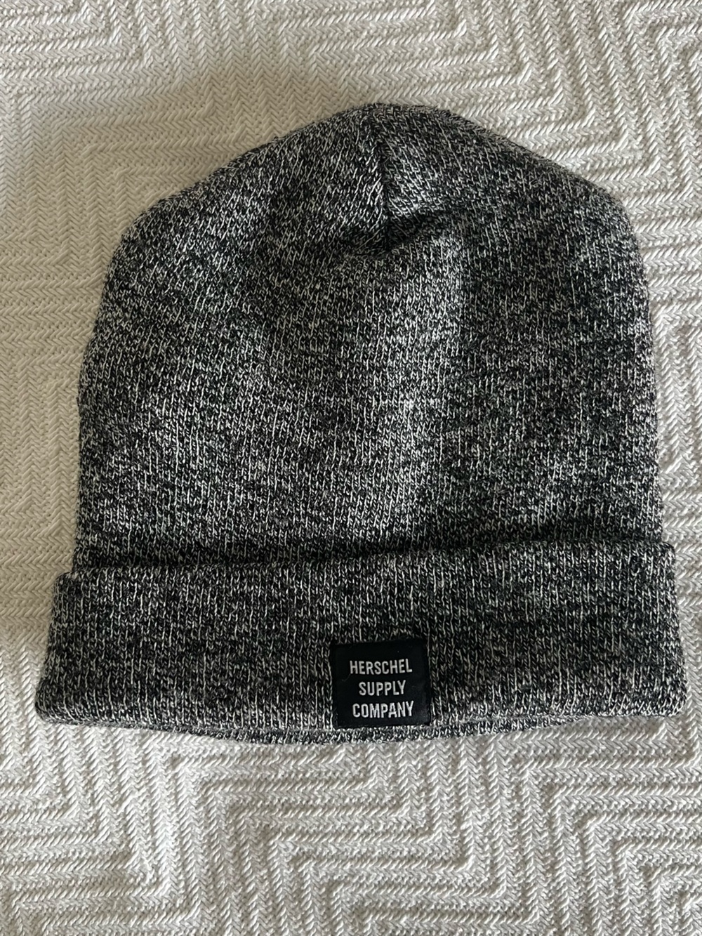 Herschel Supply Company Black & White Marled Knit Beanie